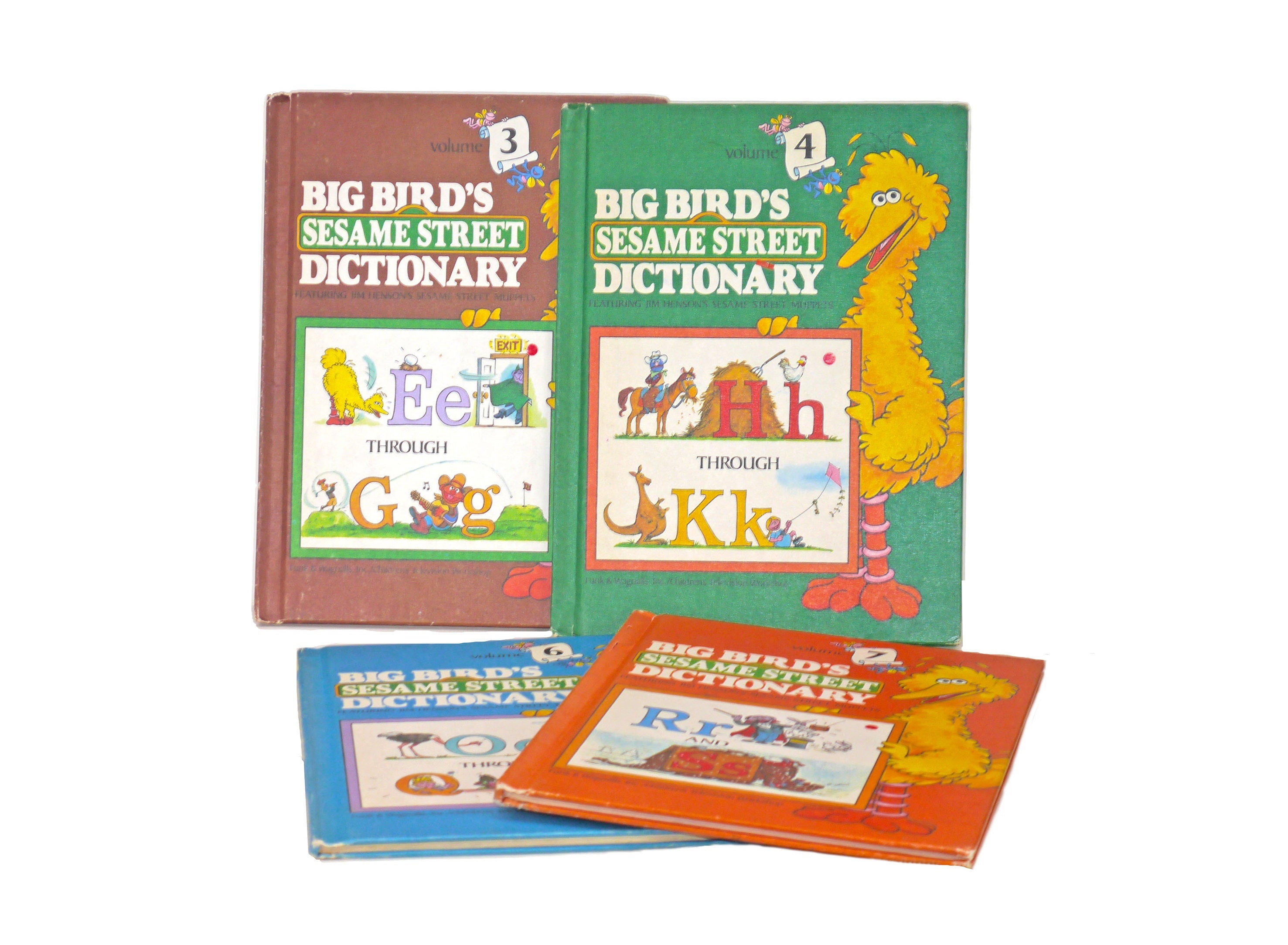 Vintage Big Bird's Sesame Street Dictionary. 4 Volumes. - Etsy