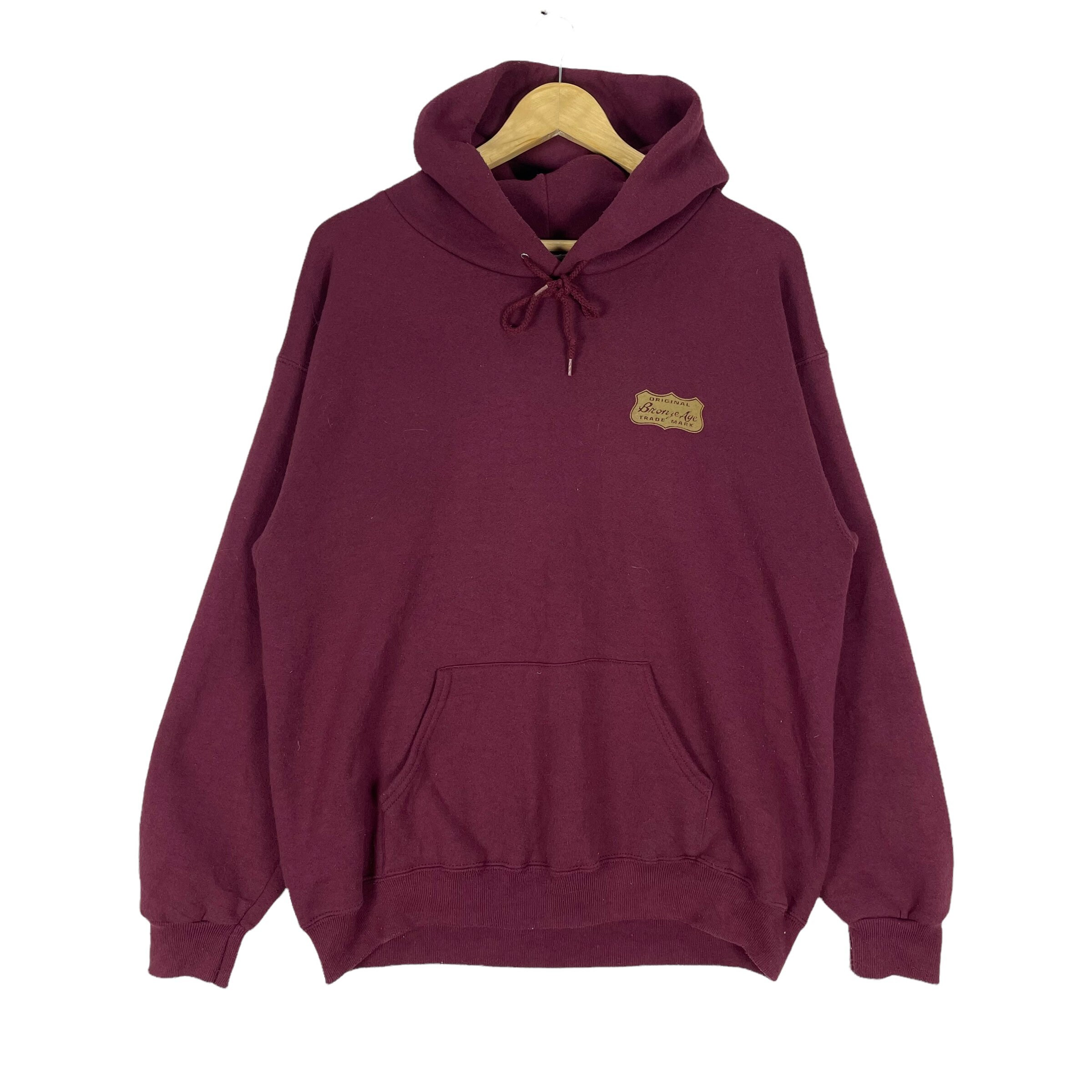 Vintage Bronze Age Hoodie: 90s Skate Surf Sweatshirt (size Large