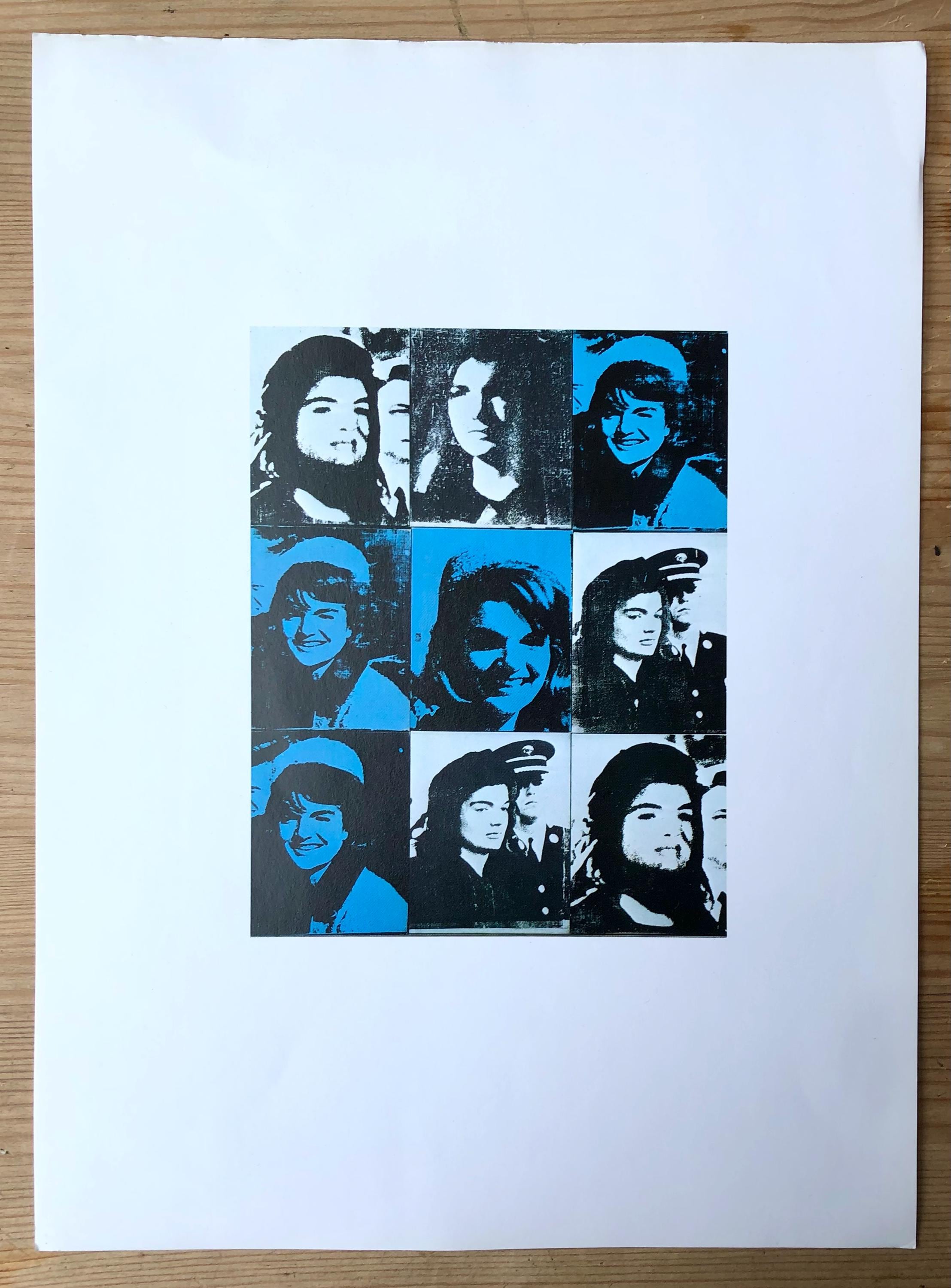 Vintage 1995 Andy Warhol Portrait of Jackie Kennedy 'nine Jackie's