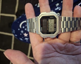 VERY RARE Vintage 1980s Casio W-600 Solar Diver Watch, Made in