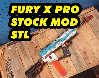 STL - X-shot Pro Fury X Stock Adapter Buffer Nstrike Mod - Etsy