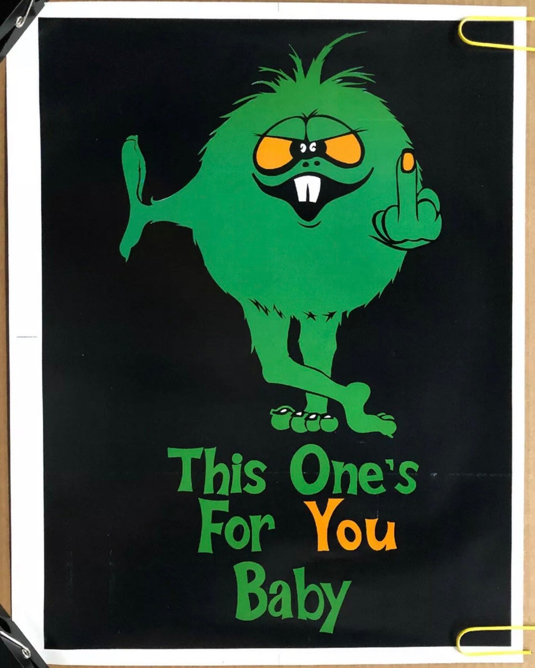 オリジナル ヴィンテージ ブラックライト ポスター This Ones For You