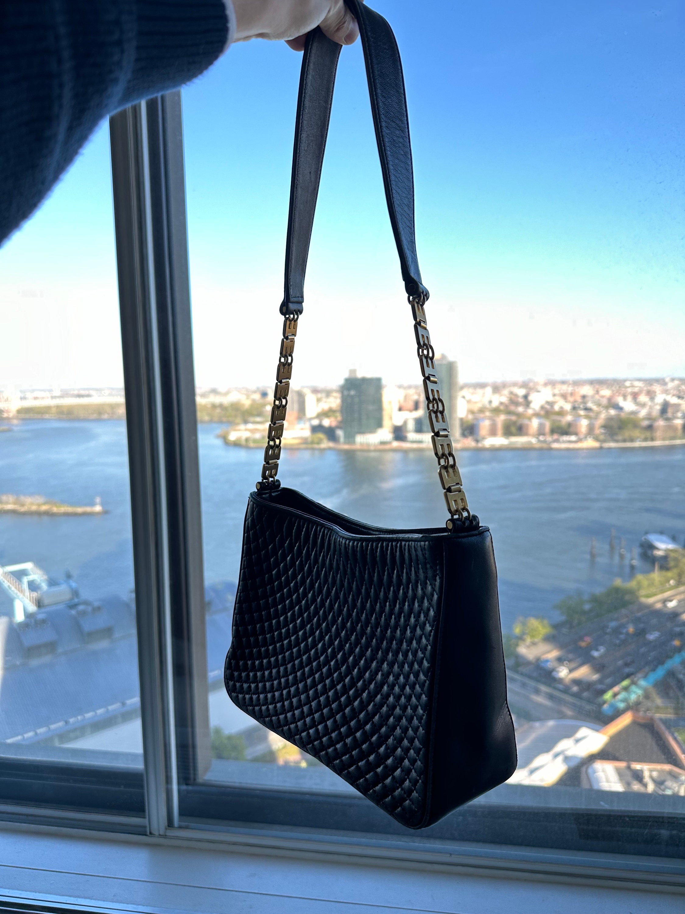 Authentic Bally Vintage Black Leather Quilted Bag - Etsy UK