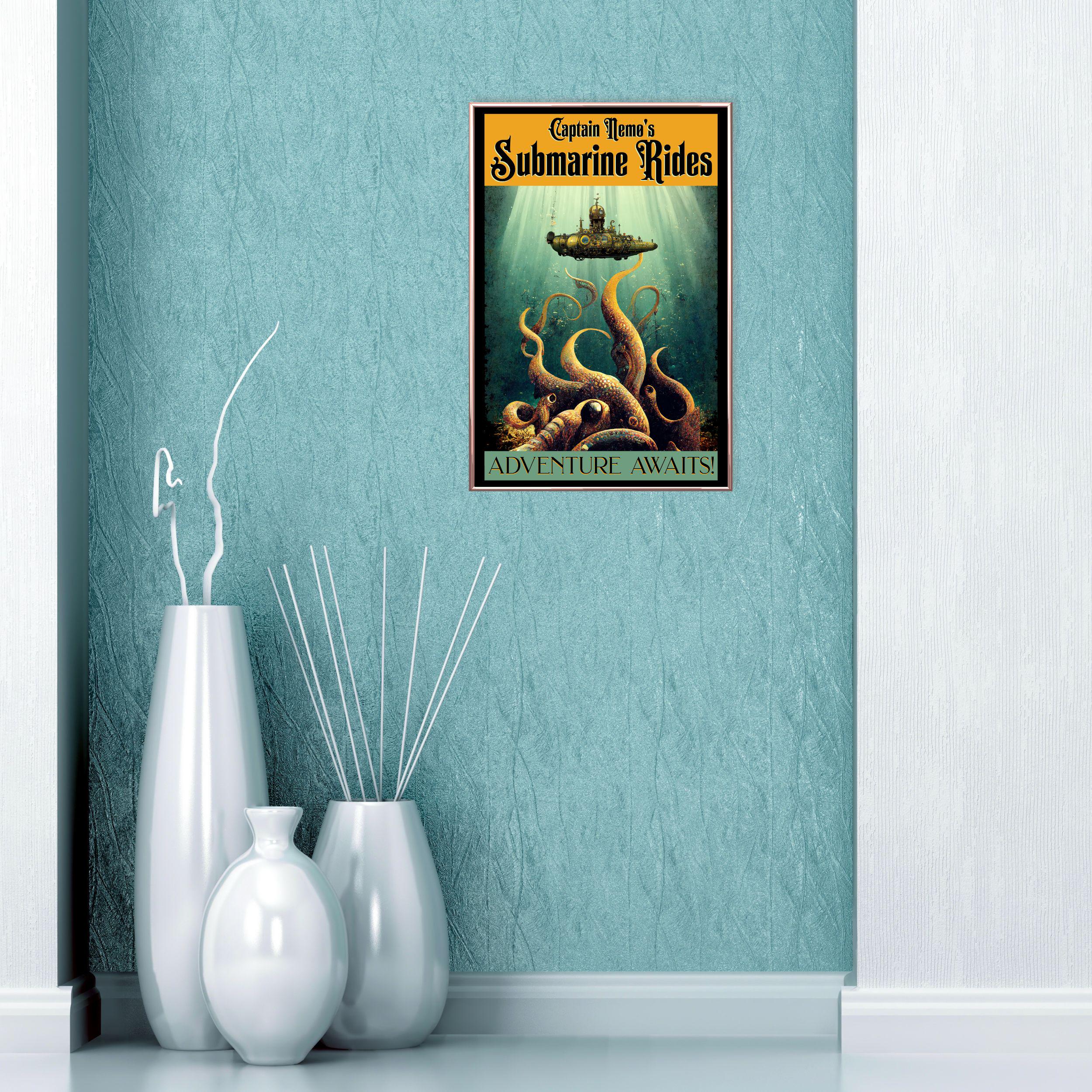 ジュール・ヴェルヌ ポスター ジュール・ヴェルヌ アートプリント 海底