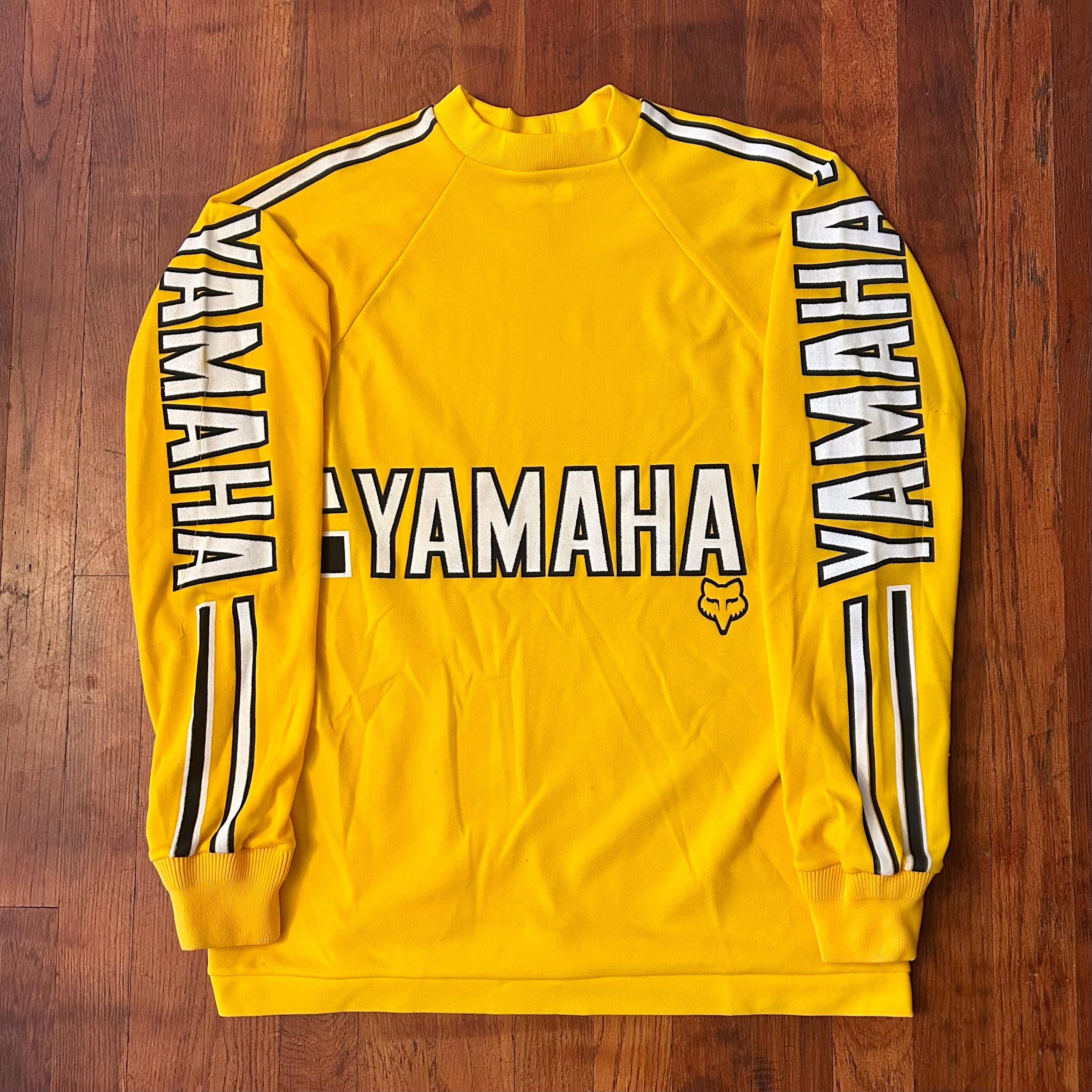 Vintage Yamaha Fox Racing '70s Motocross Moto Yellow Longsleeve
