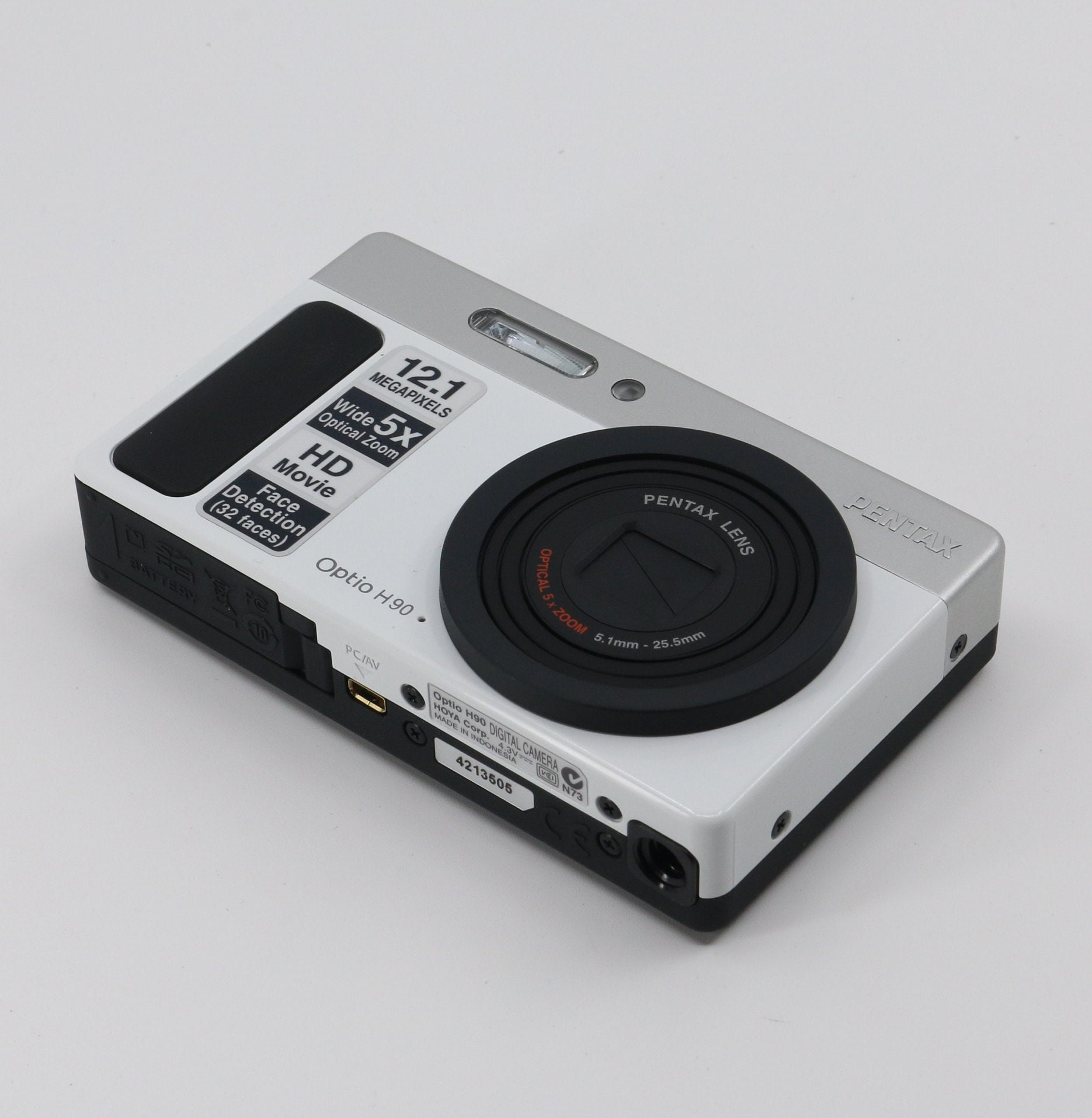 New Rare GIFT Pentax Optio H90 Ceramic White Vintage Digital