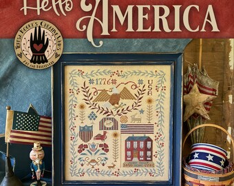 1776 SAMPLER From the HELLO AMERICA Book by Teresa Kogut / Cross