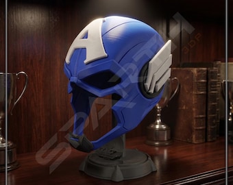 マーベル - キャプテン・アメリカのヘルメットマスク コスプレ 3D