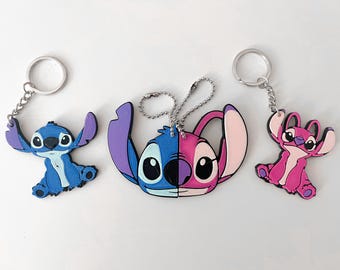 スティッチとエンジェルのキーホルダー。ディズニーの「リロ