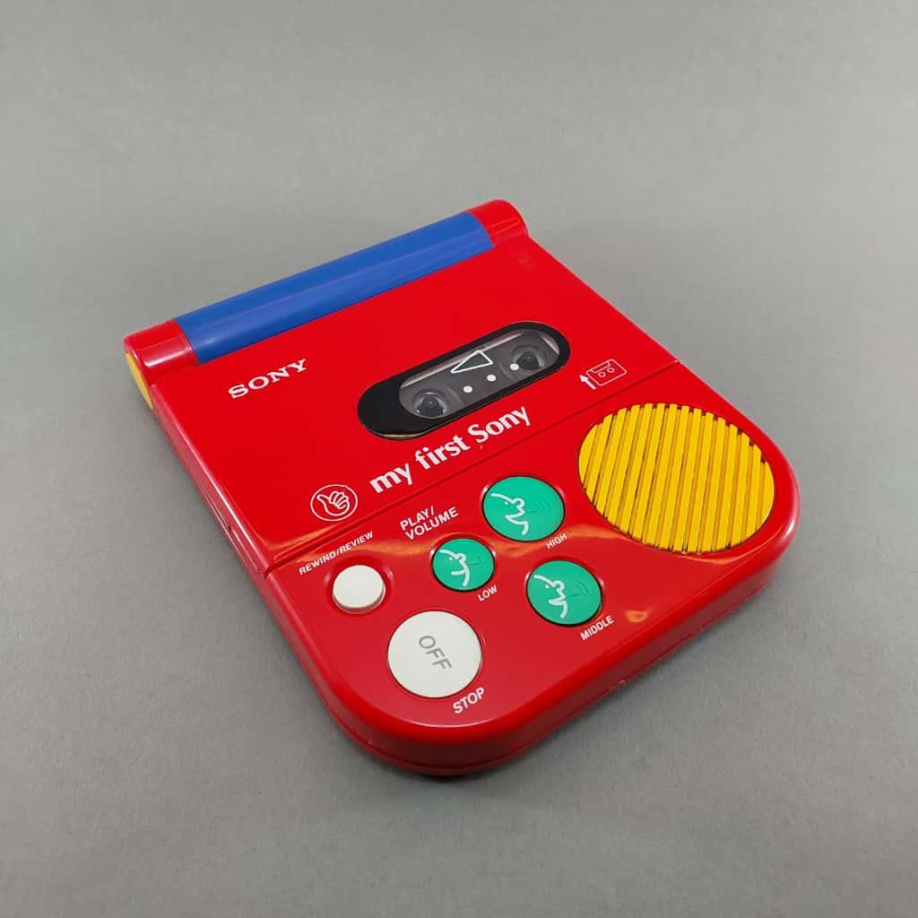 Vintage Sony “my First Sony” Cassette Player – Red/blue, Built-in