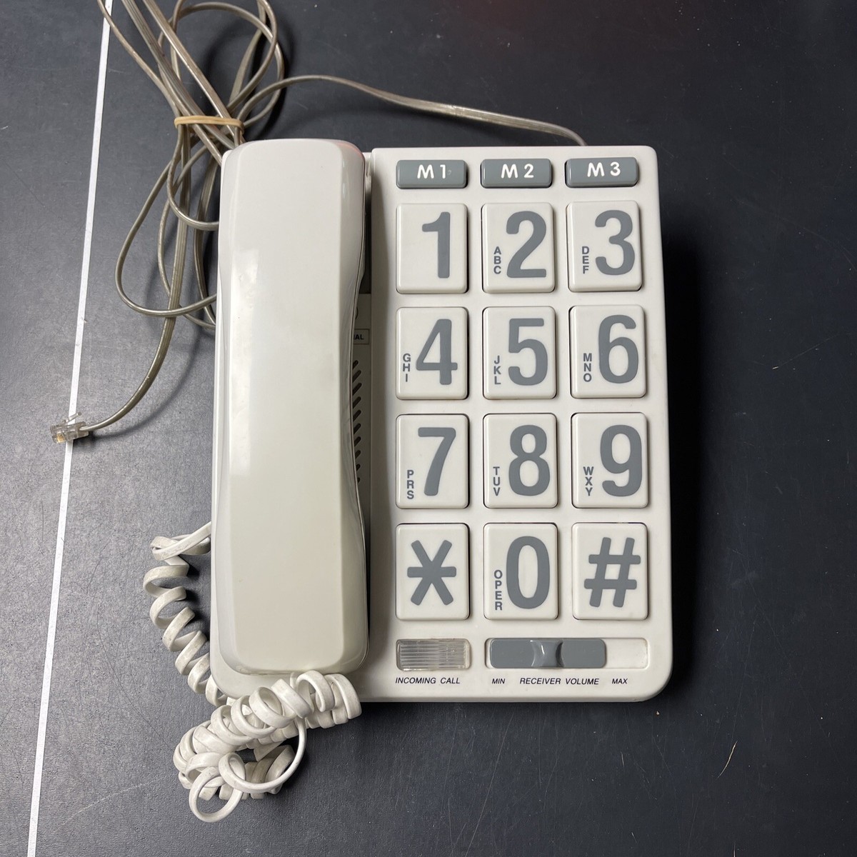 Vintage 1990s Lenoxx sound big button telephone 3 memory land line