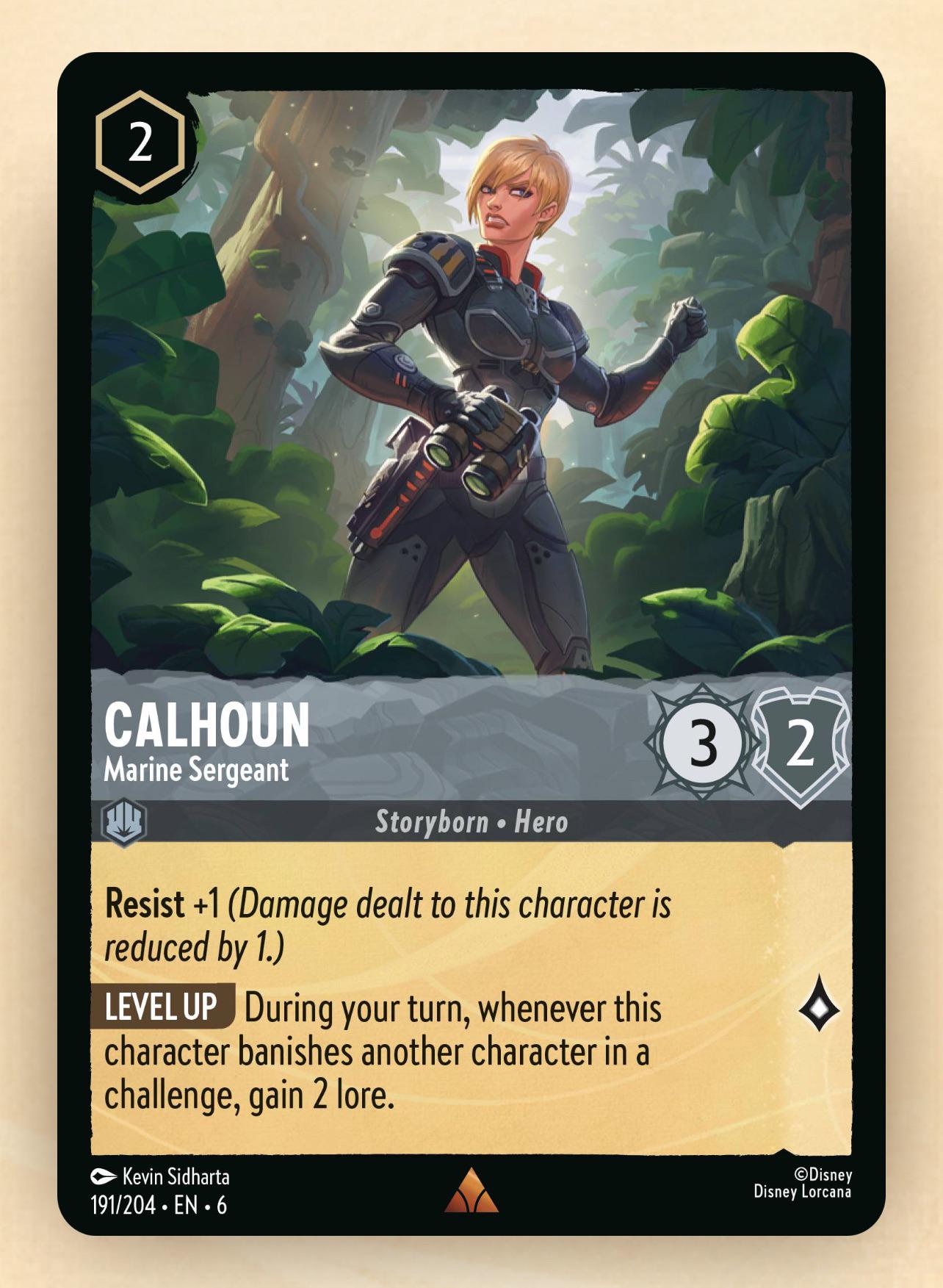 ポストセット6、スチールデッキに「カルフーン - 海兵軍曹」が入って