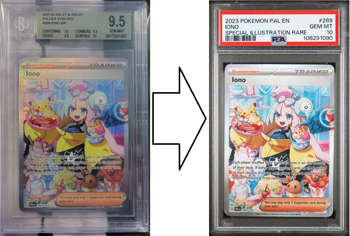 BGS 9.5 と CGC 10 のクロスオーバーで PSA 10 になった結果 : r