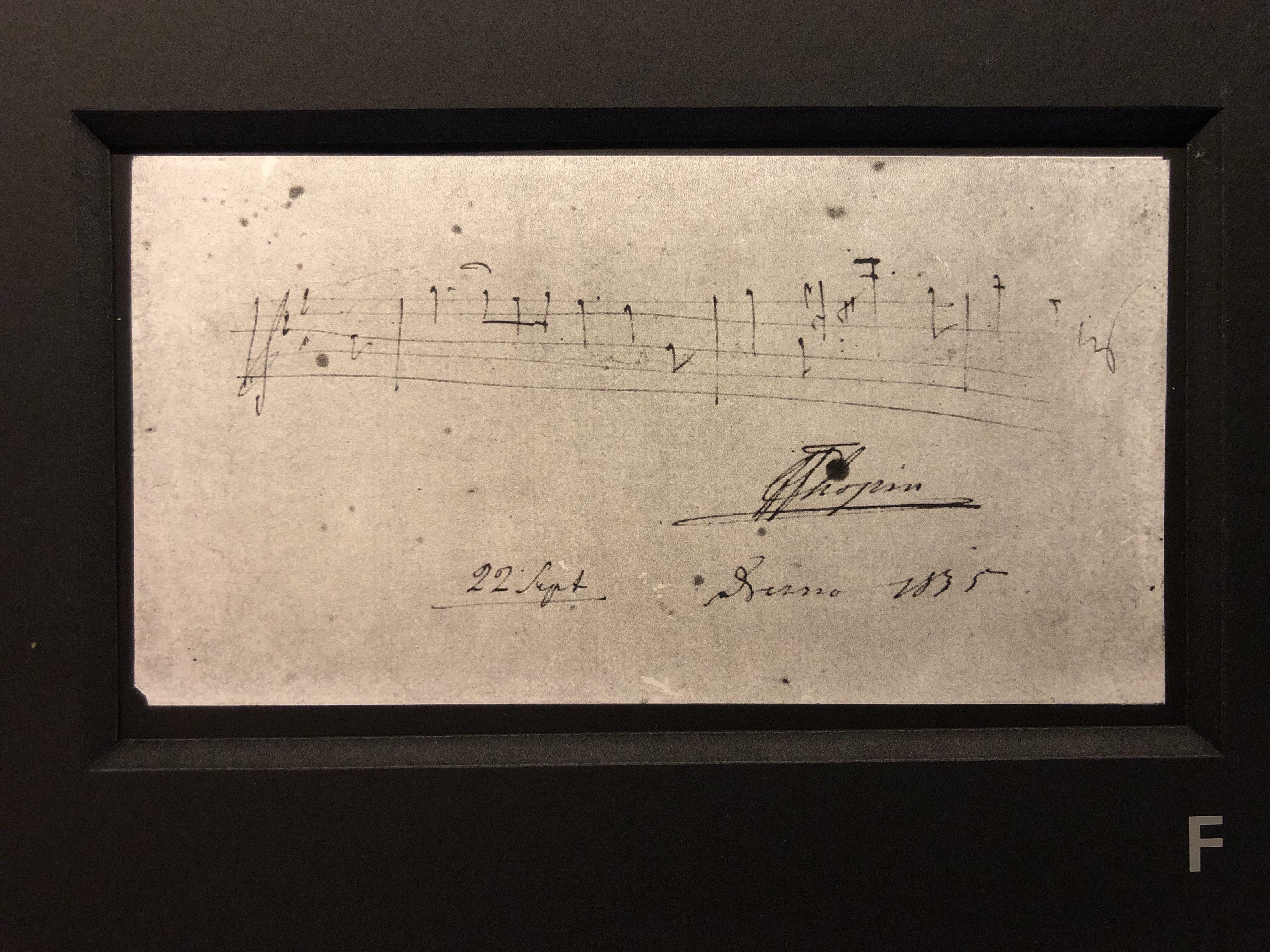 Visited the Chopin museum in Warsaw, here's an autograph from 1835