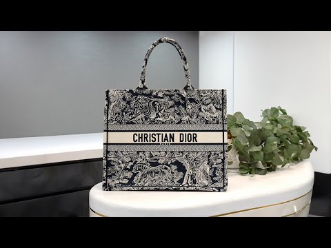 CHRISTIAN DIOR ブックトート バッグ ラージ トワル ドゥ ジュイ