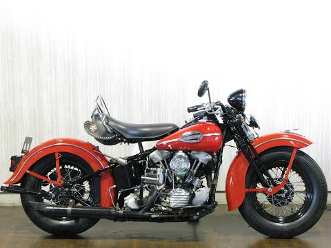 ID1263 ハーレーダビッドソン 1946年 EL 1000 ナックルヘッド - YouTube