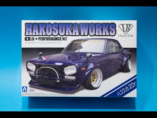Aoshima 1/24 Hakosuka Works LB Performance Skyline C210 Model Kit