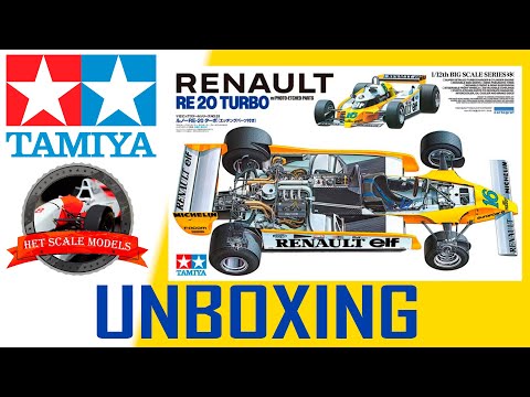 Renault RE-20 Turbo TAMIYA 1/12 UNBOXING - YouTube