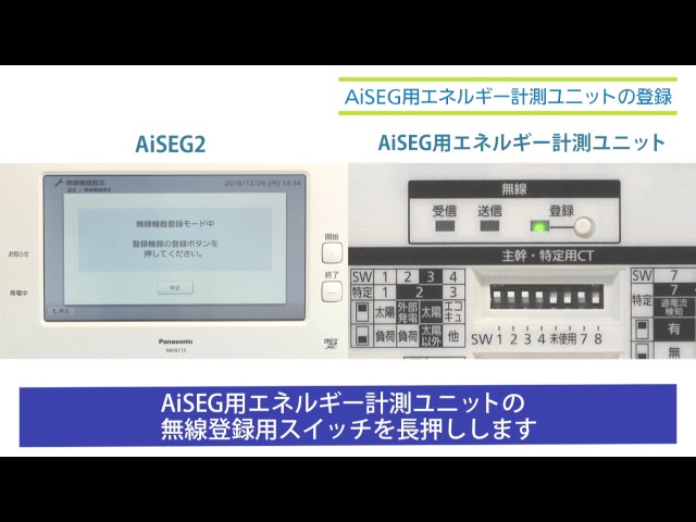AiSEG用エネルギー計測ユニットの登録（MKN713）｜スマートHEMS