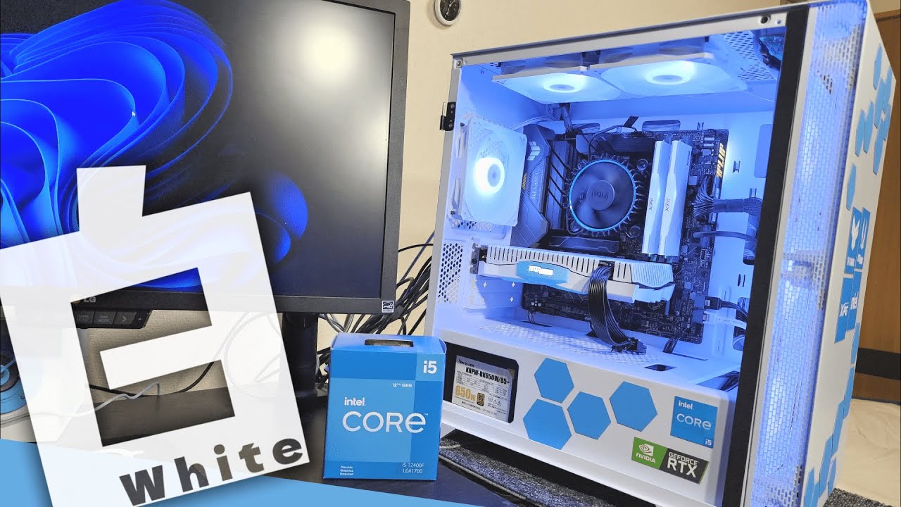 自作PC】白くてカワイイPCを作りました。『core i5 12400F』 - YouTube