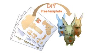 Three rabbits - DIY paper craft - YouTube