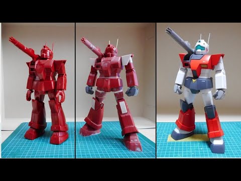 関節を作り直し、立ち姿をかっこよくする 旧キット 1/144 ジムキャノン