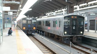 817系V516編成 銀水行き 鹿児島本線 熊本駅 - YouTube