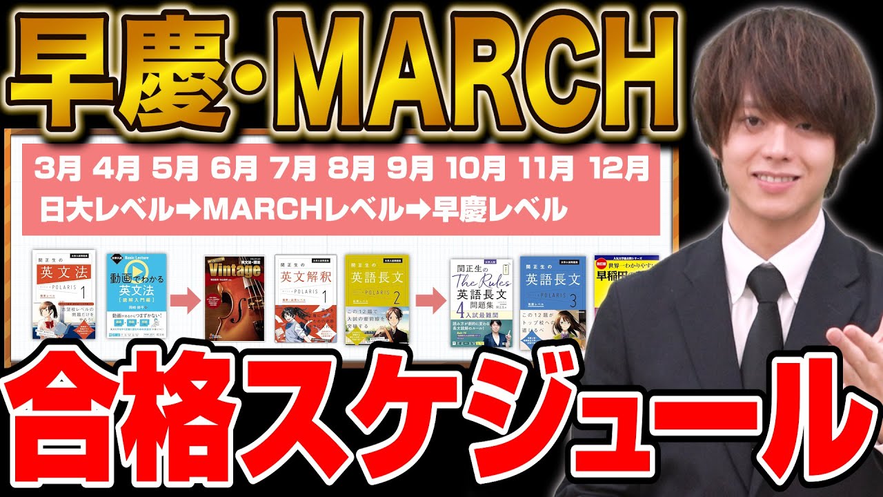 私立文系必見】志望校合格までの年間計画を解説 - YouTube