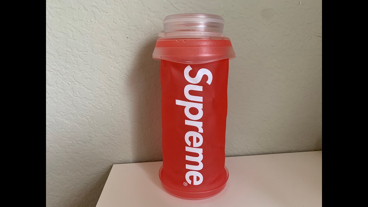 Supreme Hydrapak Stash Red Water Bottle - YouTube