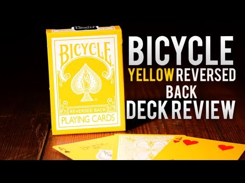 Deck Review - Bicycle Yellow Reversed Back Playing Cards - YouTube