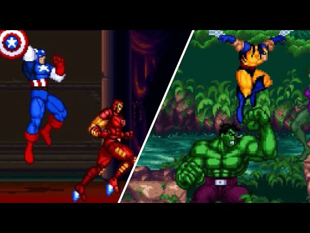 Marvel Super Heroes: War of the Gems 2 players - Remake