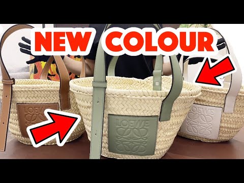 ロエベ かごバッグ 新色 ローズマリー バスケットバッグ スモール