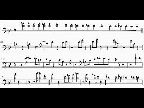 Blue Trombone - JJ Johnson Trombone Solo Transcription - YouTube