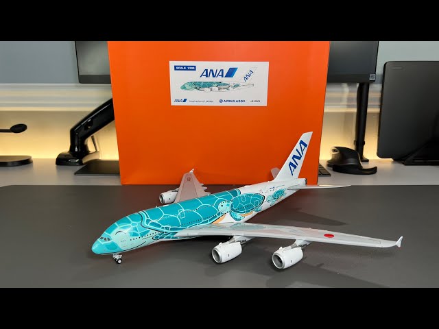 JC Wing 1:200 Airbus A380 ANA Airlines Flying Honu Kai (Green