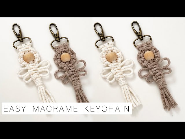 DIY: EASY MACRAME KEYCHAIN TUTORIAL | MACRAME FLOWER KEYCHAIN
