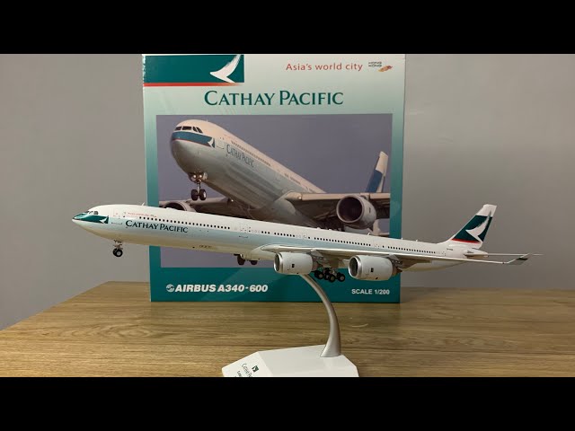 模型開箱】 Cathay Pacific A340-600｜B-HQA｜jc wings 1/200 - YouTube