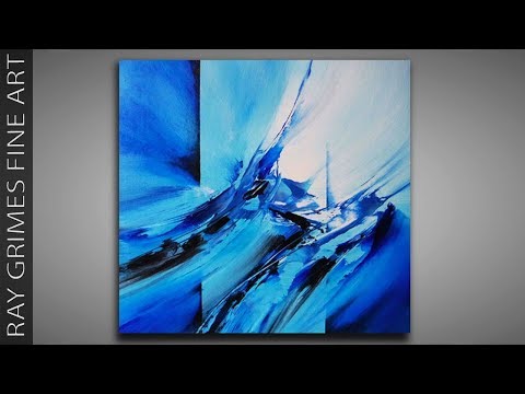 Easy Abstract Method / 176 / Relaxing / Deep Blue / Acrylics