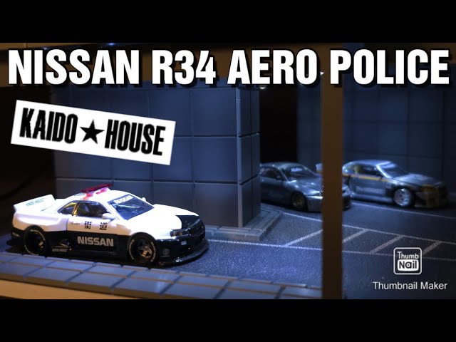 Kaido House Japan police R34 Skyline - YouTube