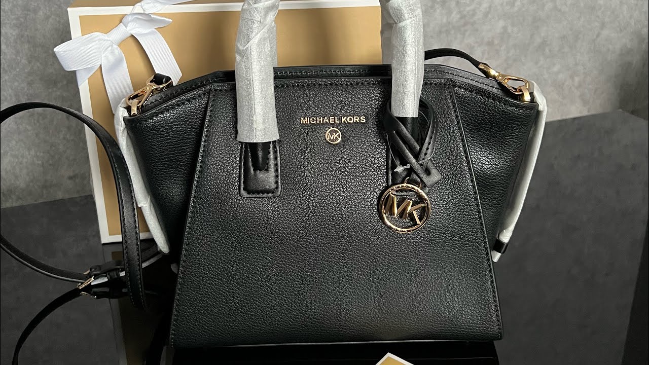 Распаковка сумки MICHAEL KORS Avril Small Leather Top-Zip Satchel