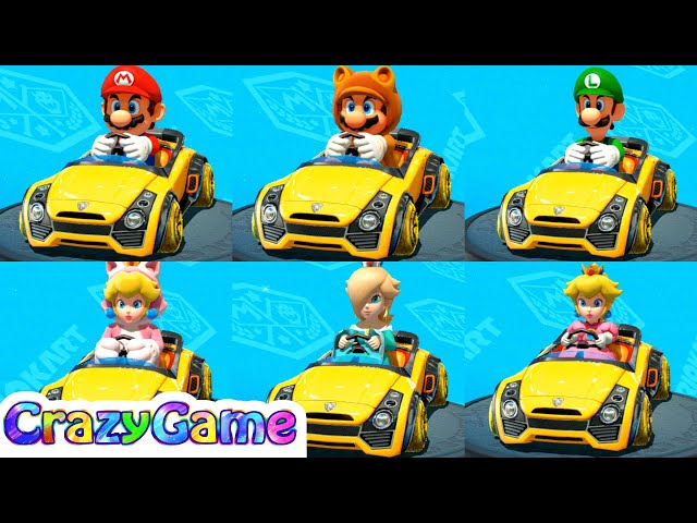 Mario Kart 8 Deluxe All Super Mario 3D World Characters Gameplay