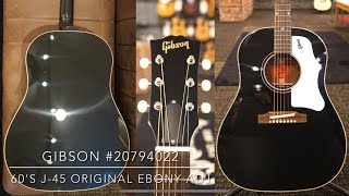 Gibson 60's J-45 Original Ebony Black S/N 20794022 - YouTube