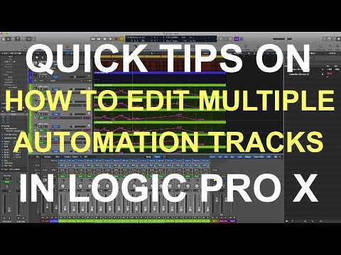 HOW TO EDIT MULTIPLE AUTOMATION TRACKS : In Logic Pro X - YouTube