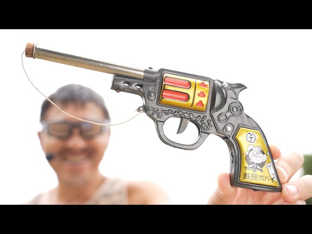 コルクピストル マツシロ 鉄腕ポパイ 玩具レビュー - YouTube