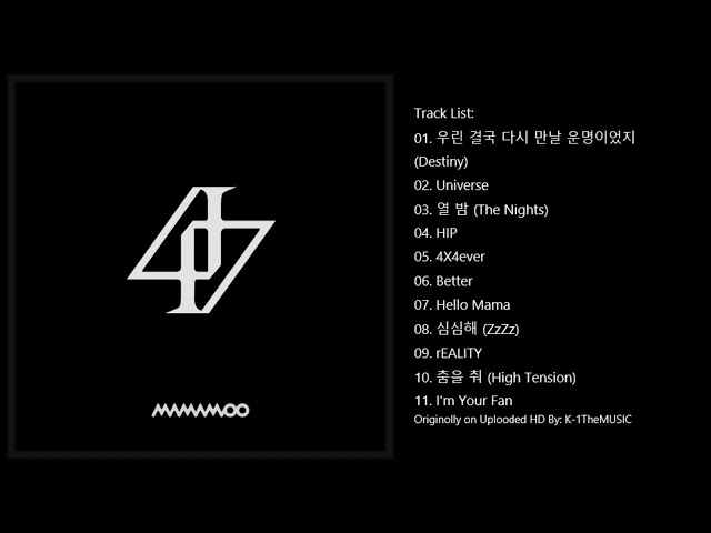 FULL ALBUM] 마마무(MAMAMOO) - reality in BLACK (2nd Album) - YouTube