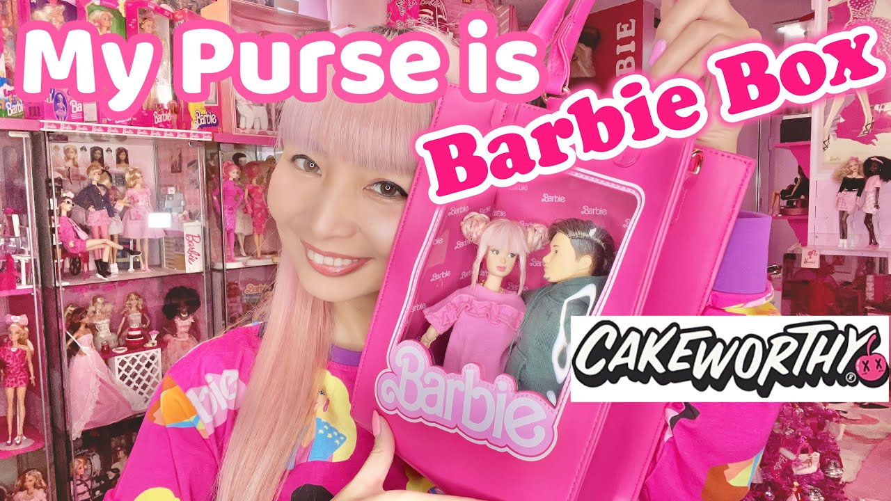 TRY ON HAUL】Cakeworthy x Barbie Collab Pink Box Purse | Barbie