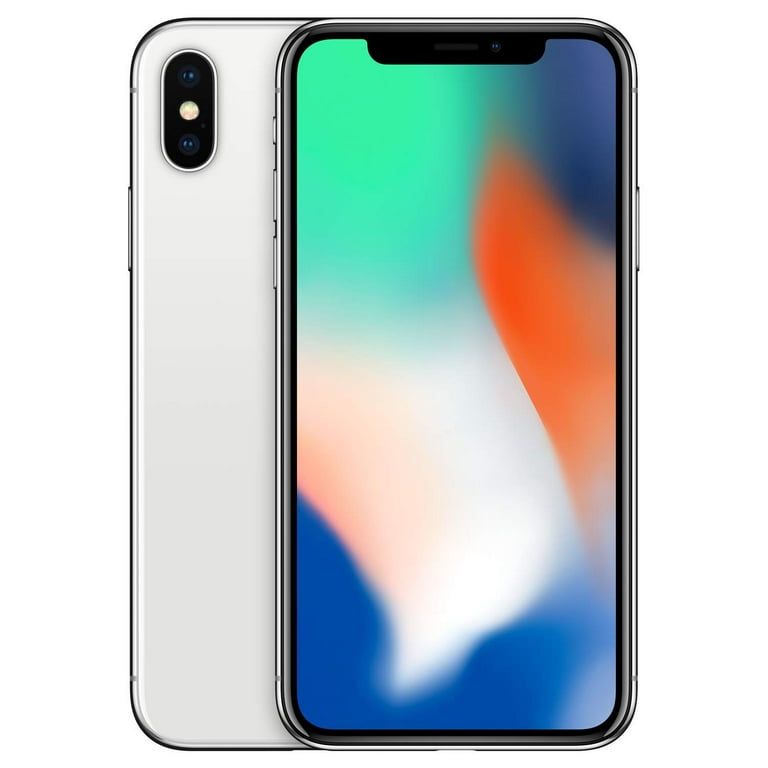 Restored Apple iPhone X 256GB, Silver Locked Straight Talk