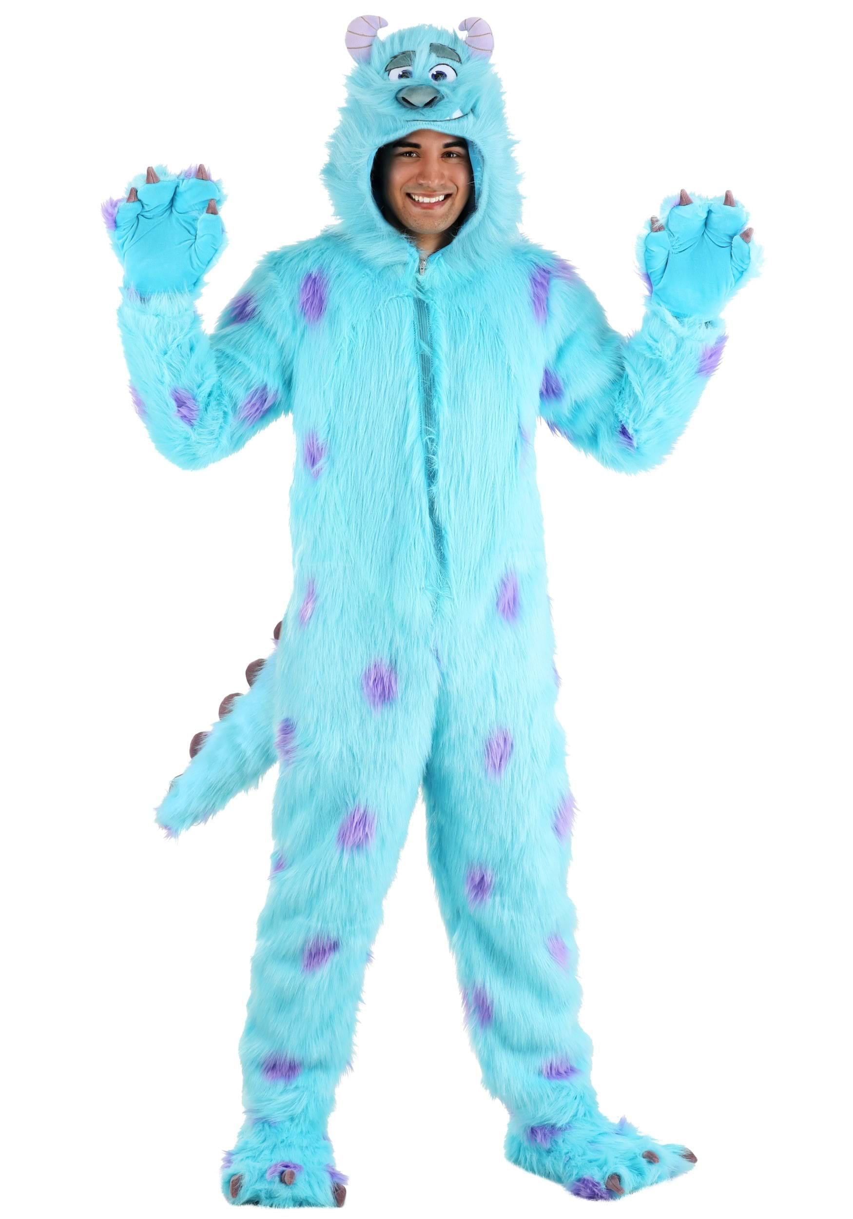 Disney Monsters Inc Sulley Adult Halloween Costume Dress with Hood