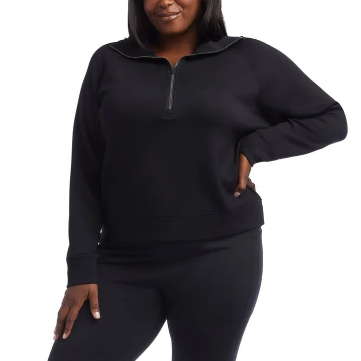 Danskin Women's Luxe Half Zip Pullover Top (Black/Small) - Walmart.com