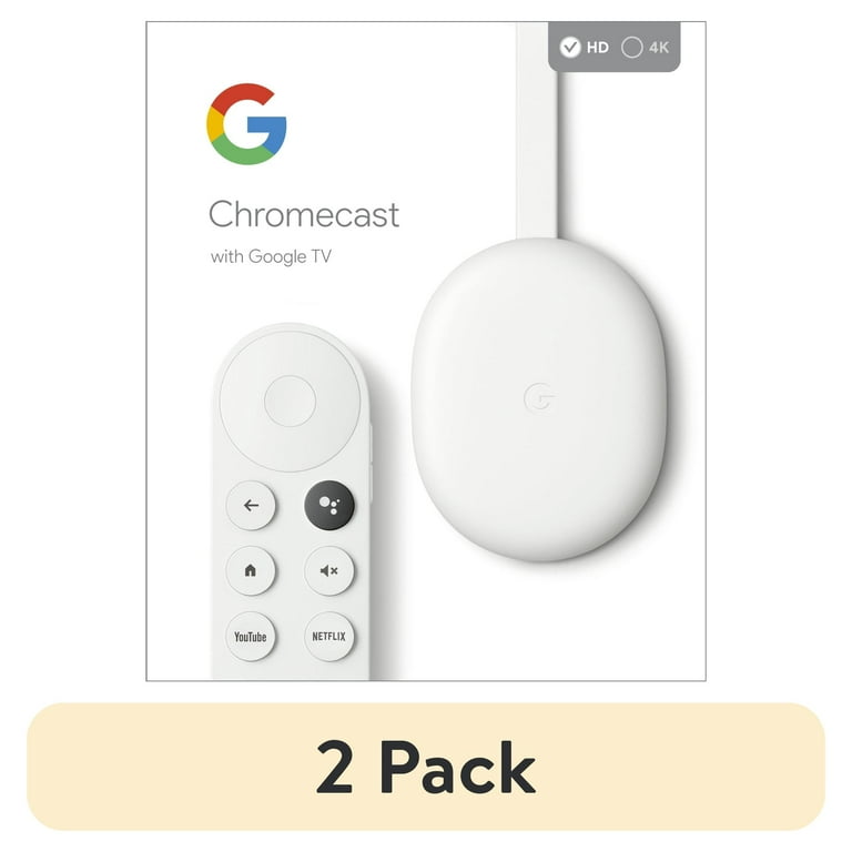 2 pack) Chromecast with Google TV (HD) - Streaming Device