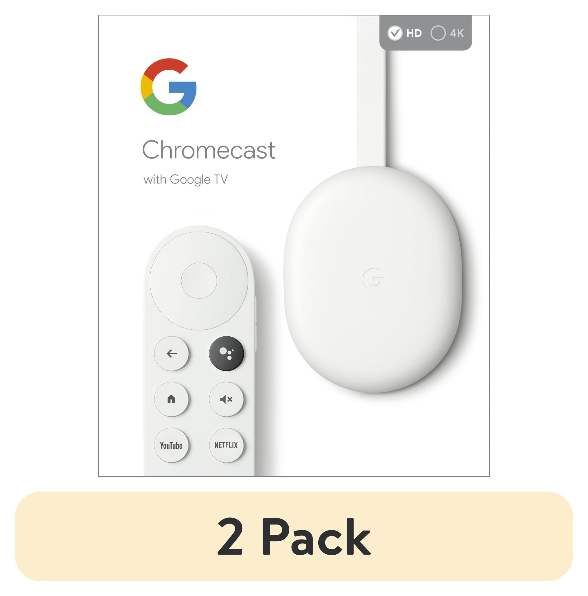 2 pack) Chromecast with Google TV (HD) - Streaming Device